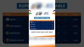 Asia Cup 2023 Points Table✌️Super 4 Points Table 💕