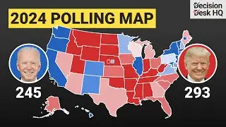 The 2024 Presidential Election Map Based on DDHQ's Polling Averages