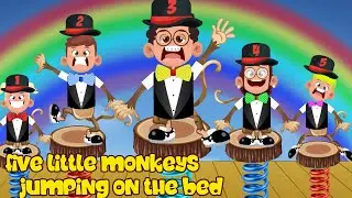 Five Little Monkeys Jumping On The Bed - Nursery Rhymes & Kids Songs - Baby Lyrics SONGS
