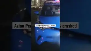 Pedophile chased & crashed his car 😂 #pedo #weird #fyp #predator #viral #youtubeshorts