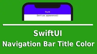 How to change the navigation bar title color in SwiftUI