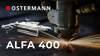 Форматно раскроечный станок OSTERMANN модель ALFA 400   демонстраниция работы оборудования
