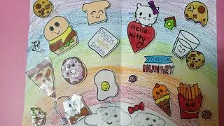 Cute food stickers | Diy Stickers | #foodsticker #youtuber