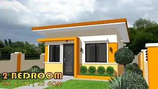 25 SQM | SMALL HOUSE DESIGN IDEA | 2 BEDROOM | 5M X 5M | TINY HOUSE | BAHAY | PORMA HOUSE