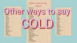 Other ways to say COLD