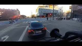 Den cyklist kørte vist ikke over for rent grønt