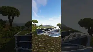 Minecraft: Modern Cliff Mansion | Timelapse | Tutorial | #builds #shorts #minecraft