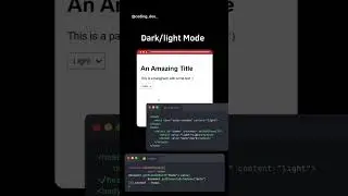 Dark/light Mode using HTML, the easiest way ✨