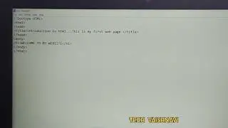 MY FIRST HTML PROGRAM || Simple Html program.. #1