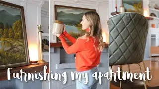 FULLY FURNISHING MY EMPTY 1 BEDROOM APARTMENT ON A BUDGET | Second hand shopping + Total Cost