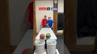Trick Shot Race! (Carson Vs Addie) @realaddiebowley  #carsoncurran #trickshot #trickshots