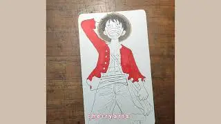 Drawing Anime Characters as Tarot Cards | Luffy from One Piece #onepiece #luffy #monkeydluffy #anime