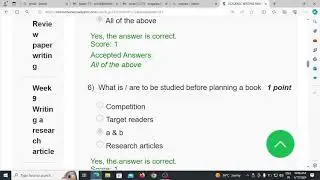 ACADEMIC WRITING With Research  Week 14 MCQ