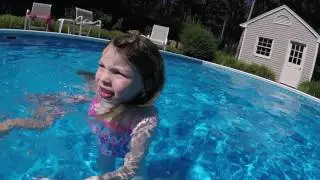Meredith in pool