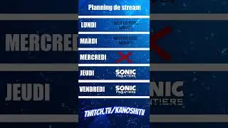 Planning de stream de cette semaine #live #stream #twitch #sonic #wutheringwaves