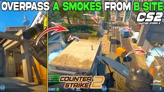 SUPPORT A Site From B With All SMOKES in CS2 OVERPASS