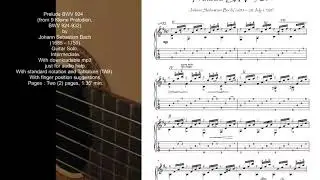 Bach Prelude BWV 924 guitar solo