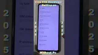 Vivo Y16 developer option setting✅How to Enable Developer Option Setting in Vivo y16✅Without Pc 2025