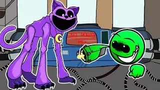 FNF Geometry Dash VS CatNap | Night Terrors | Poppy Playtime Chapter 3 | Friday Night Funkin