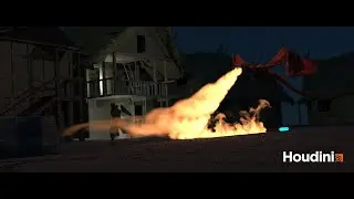 Houdini kinefx || Houdini flame thrower || Game of thrones effect in Houdini