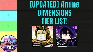 [OUTDATED] The ULTIMATE Anime Dimensions TIER LIST!