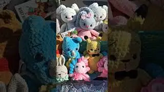 вязаные игрушки ручной работы на ярмарке, плюшики