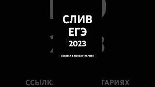 СЛИВ ЕГЭ 2023 
