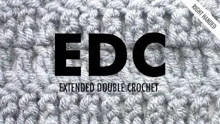 The Extended Double Crochet :: Crochet Abbreviation :: Right Handed