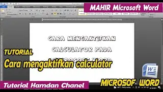 Tutorial How to activate calculator in Microsoft word