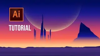 Mystery Land | Landscape Illustration Tutorial | Beginner | Adobe Illustrator