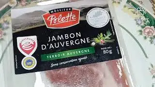 Jambon d'Auvergne, Accompagné d'Oeufs brouillés dans mon Assiette Demain, 27 Août 2024 Au petit-dej.