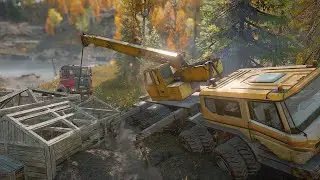 Recover the TATRA truck from mud.(Snowrunner)