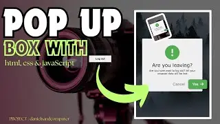 How To Create A POP-UP BOX With HTML CSS JAVASCRIPT
