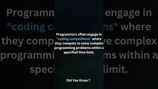 Coding Competitions - Programming Facts
