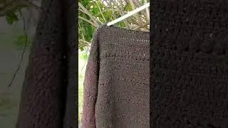 blusa marrom em Crochê