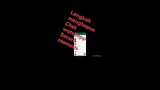 muda menghapus chat watshapp yang suda lama