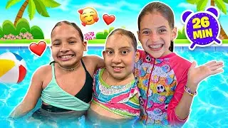 Gatinha das Artes, MC Divertida e Jéssica se divertem em um dia de verão com regras de segurança.