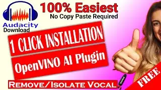 How to Install OpenVINO AI Plugins in Audacity | Remove & Isolate Vocals Easily 