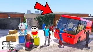Franklin and Shinchan Finishing Road Trip With Luxury Bus Comeback To Los Santos IN GTA V
