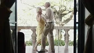 Senior Married Couple Dancing Outdoor. Stock Footage