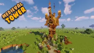 Minecraft: How to Build a Medieval Tower - Minecraft House Tutorial #8