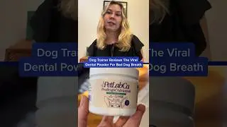 Dog Trainer Reviews The Viral Dental Powder For Bad Dog Breath 👀🐶 #shorts