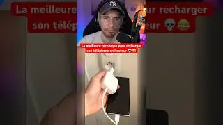LA MEILLEURE TECHNIQUE POUR RECHARGER SON TÉLÉPHONE EN HAUTEUR 💀😂
