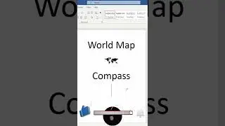 World map & Compass In MS Word | 