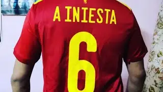 Spain Euro 21 Jersey Iniesta Print Cop Jersey