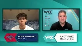 Saint Mary's Aidan Mahaney chats with Andy Katz