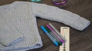 детский свитер спицами часть 1