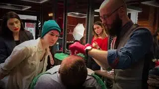 Мастер-класс Георгия Горбунова по ваксингу Depilica Professional в барбершопе Barbarella