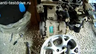 как снять генератор, насос гура и компрессор кондиционера с golf 4 мотор 1.6 AKL