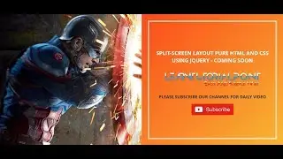 Split-Screen Layout Pure Html and Css using Jquery - Coming Soon